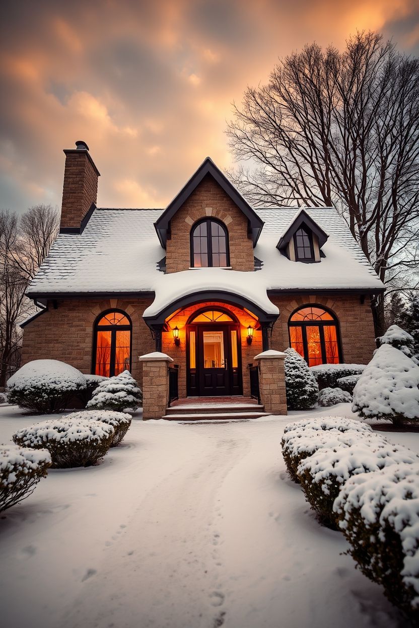 A Winter Wonderland: Cozy Stone Cottage Inspiration